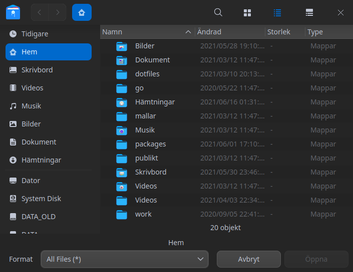 Deepin default file picker, it's pretty